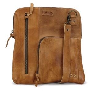 BED|STU Aiken Brown Genuine Leather Crossbody Messenger Bag